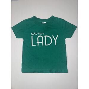 Rad Little Lady Graphic Tee 18M Green Short Sleeve Toddler Shirt